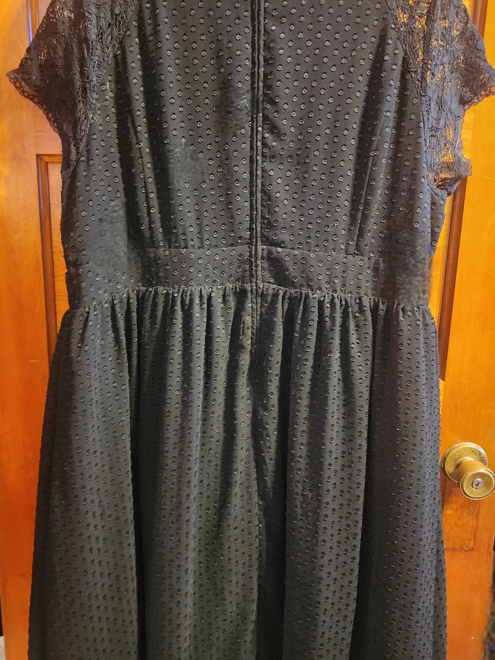 torrid Black Lace Dot-Texture Girls' Dress - Picture 4 of 4